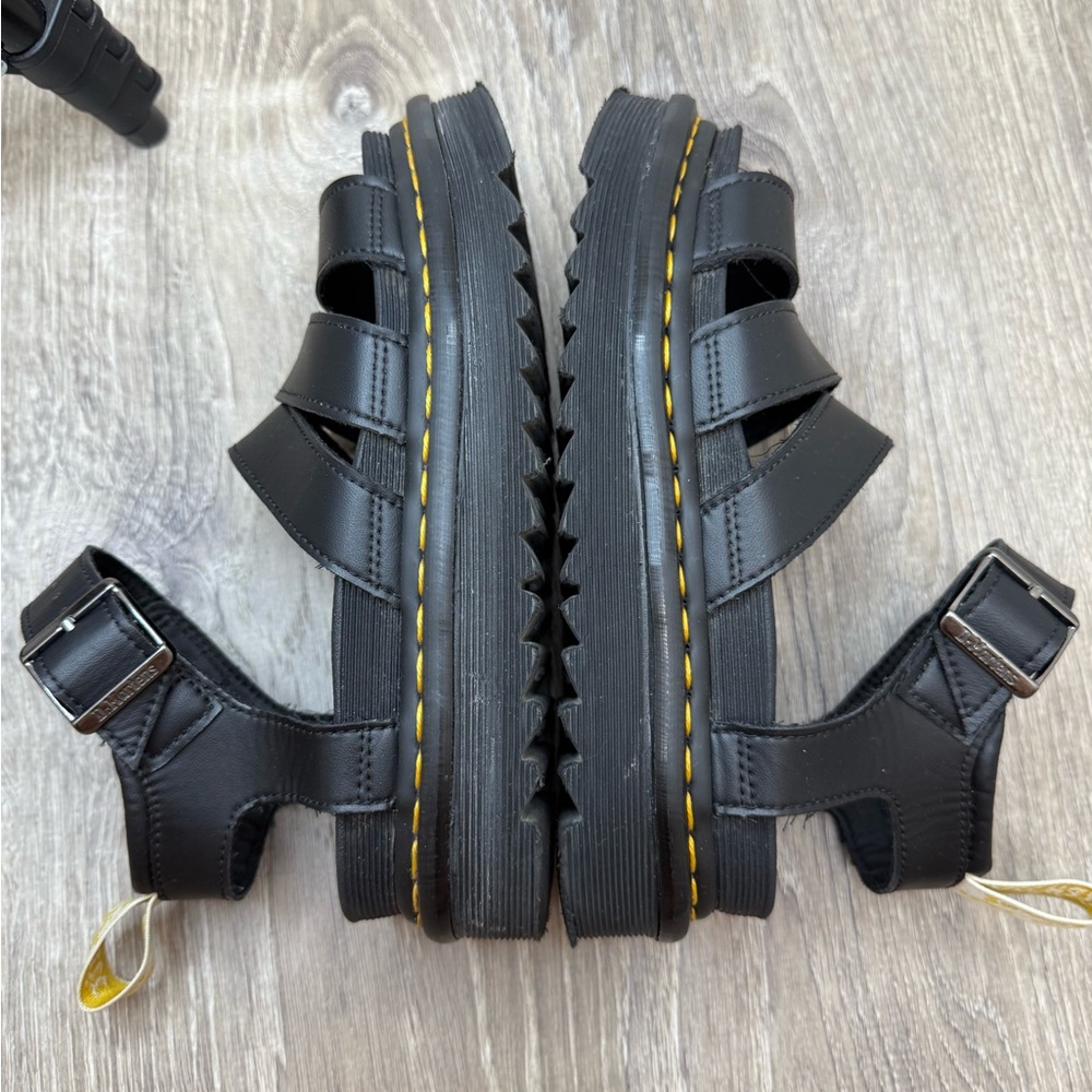 Dr. Martens Blaire Black Platform Sandals Women's 5 - Picture 8 of 9